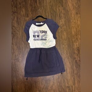 Anthropologie Daily Practice Graphic printed mini dress size L